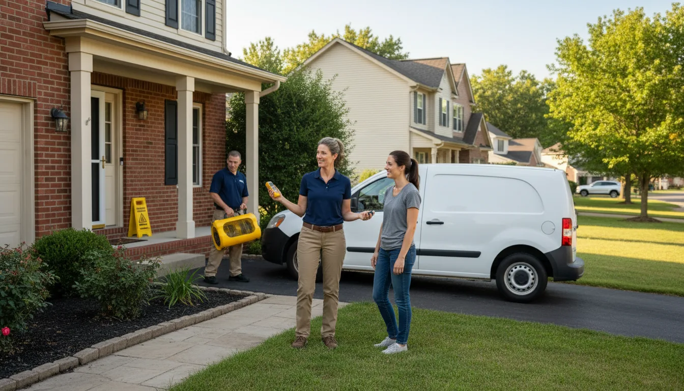 Residential water damage restoration in Bishop, TX